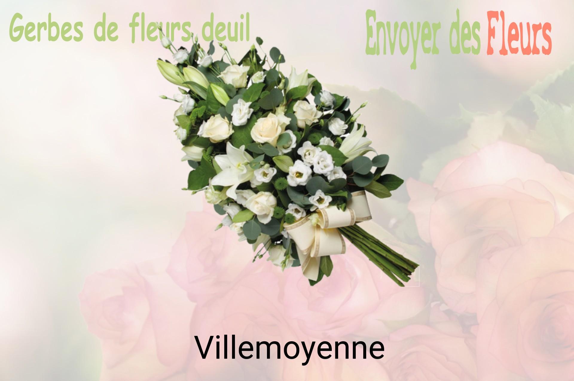 Gerbe de fleurs de deuil livrée à Villemoyenne